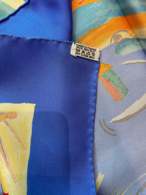 Hermes 'Smiles In The Third Millenary' by Sefedin Ibrahim Alamin Silk Scarf - *Rare Collectors Item*