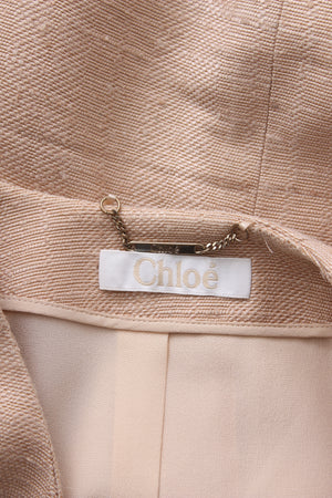 Chloe Textured Silk Open Jacket