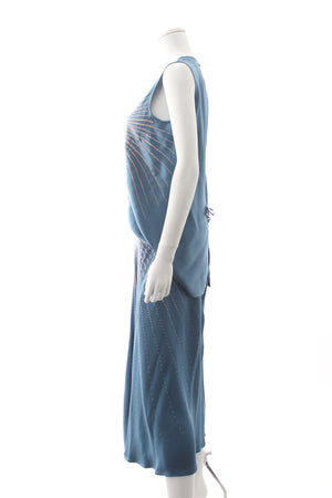 Stella McCartney Embellished Satin Midi Dress