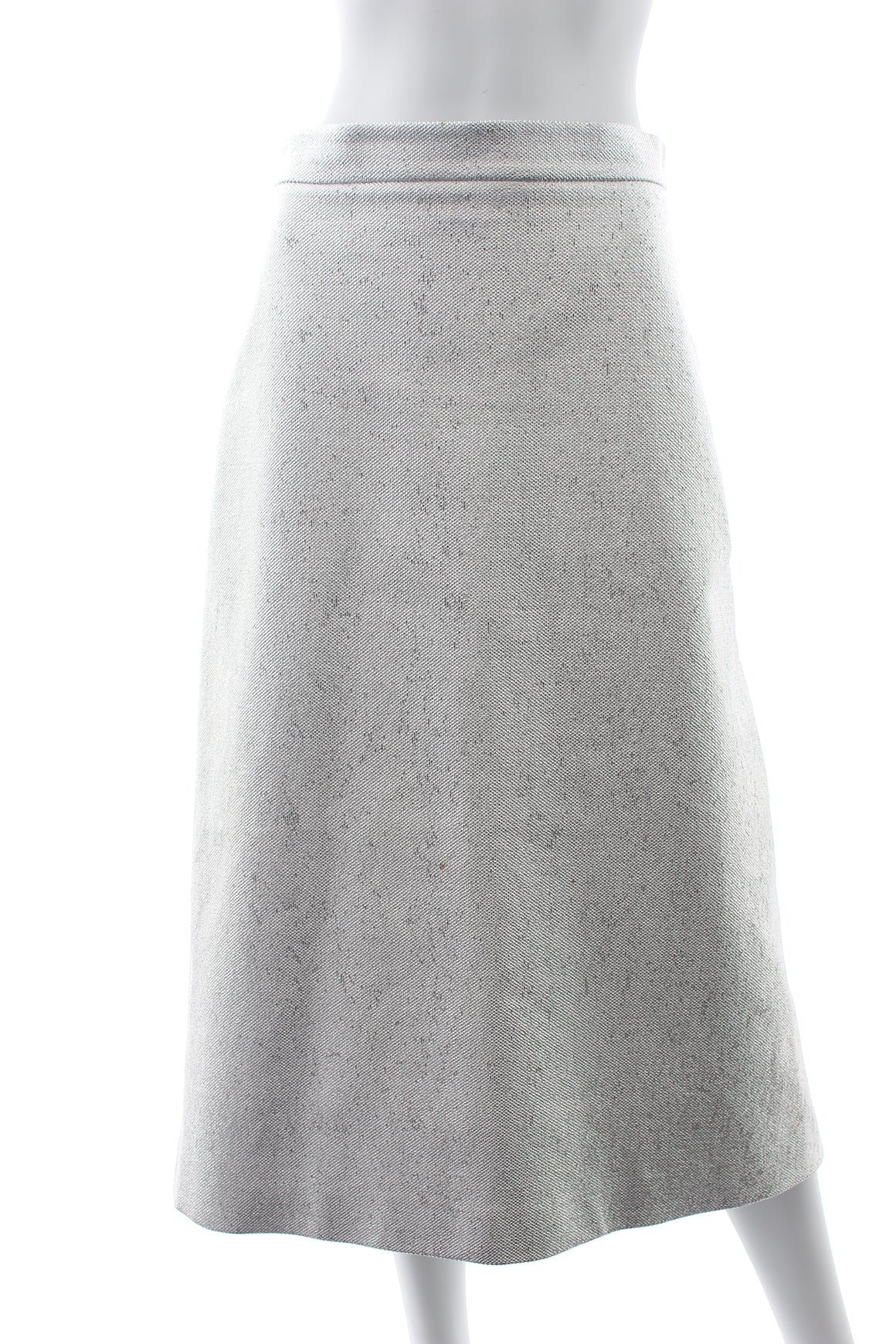 Osman Metallic Cotton Midi Skirt