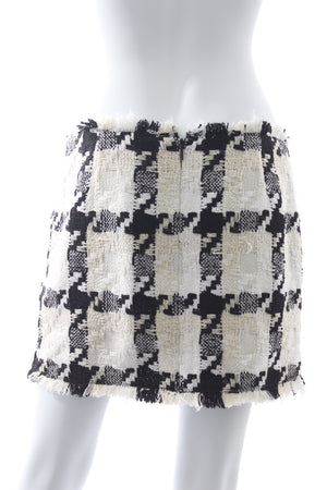 Versace Checked Wool-Blend Tweed Mini Skirt - Runway Collection