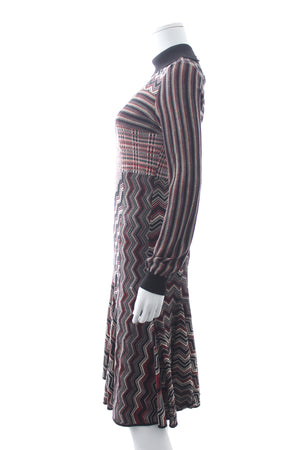Missoni Roll-Neck Zig-Zag Wool-Stretch Dress