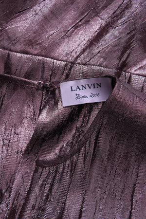 Lanvin Metallic Silk-Blend Midi Dress