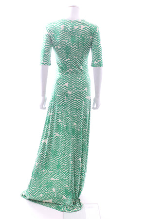 Saloni Embroidered Printed Silk-Jersey Maxi Dress