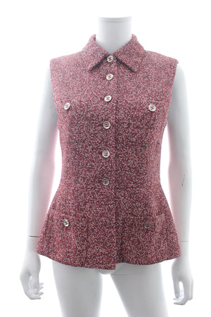 Chanel Glittered Tweed Sleeveless Jacket - 2022/23 Métiers D’art Collection - Current Collection