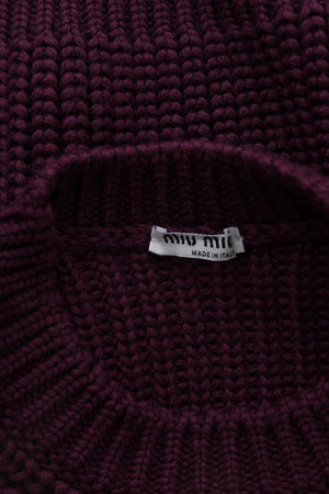 Miu Miu Short Sleeved Wool Knit Sweater