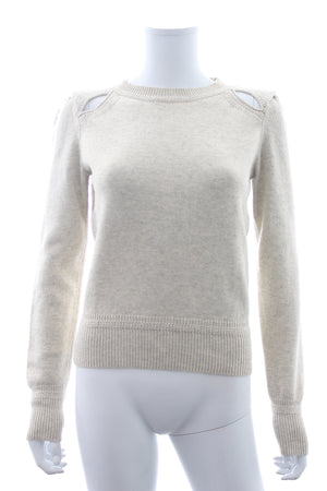 Isabel Marant Etoile 'Klee' Cutout Cotton and Wool-Blend Sweater