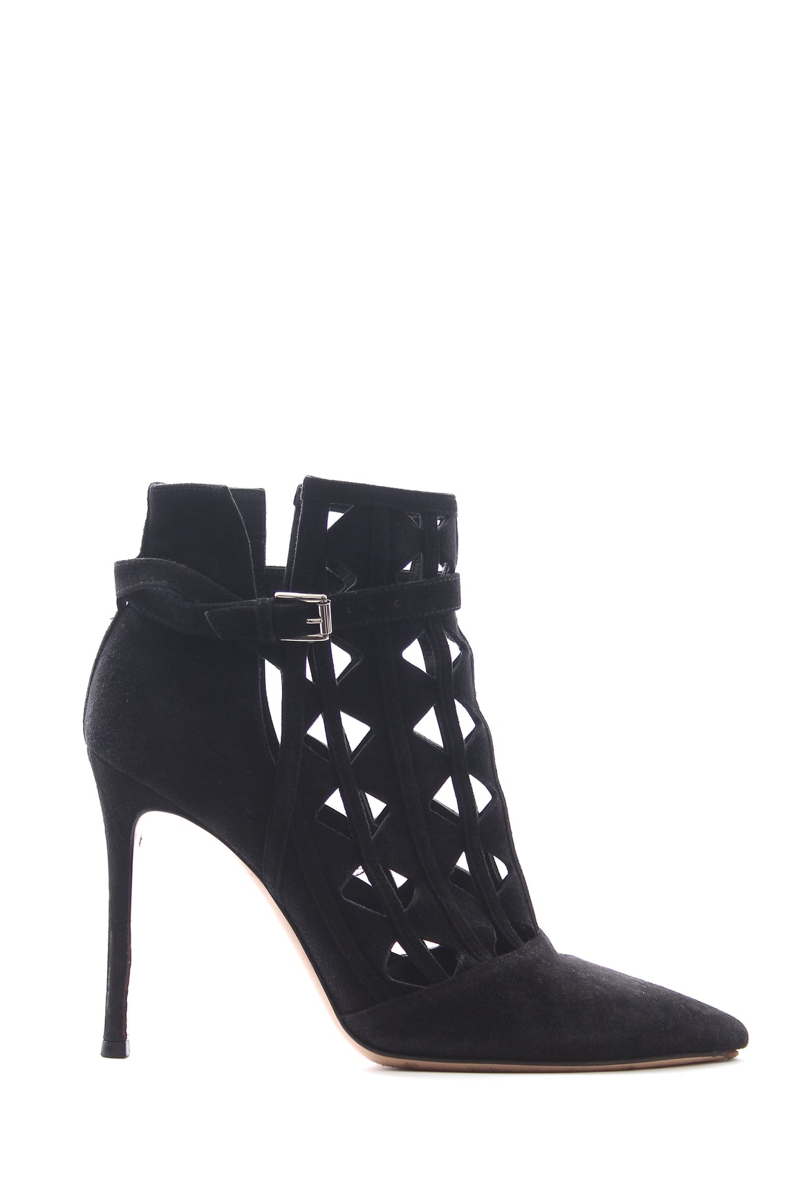 Gianvito Rossi Cutout Suede Ankle Boots