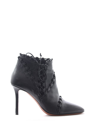 Alaïa Laced Leather Ankle Boots