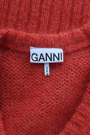 Ganni Sleeveless Mohair-Blend Sweater