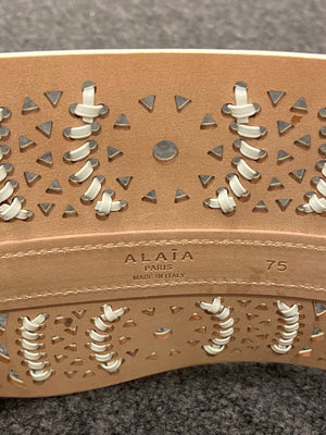 Alaïa Lux Vienne Tresse Laser-cut Leather Corset Belt