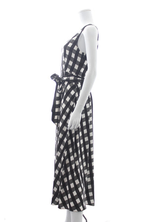 Temperley London 'Stirling' Belted Checked Midi Dress