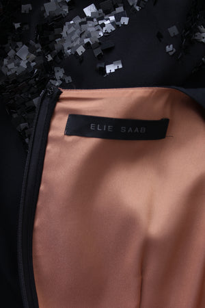 Elie Saab Sequin Embellished Crepe Sleeveless Dress