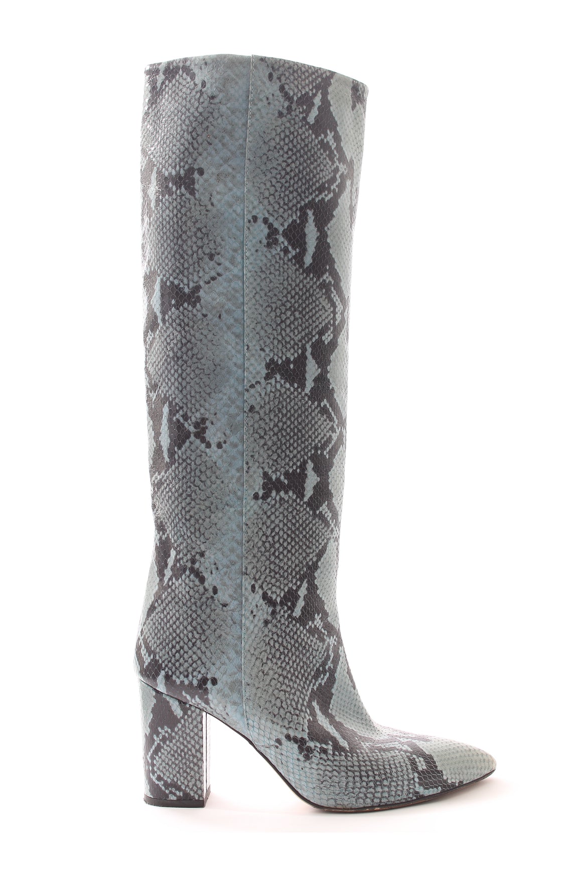 Paris Texas Snake-Effect Leather Knee Boots