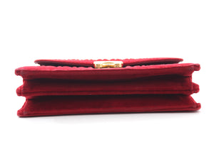 Miu Miu Matelassé Velvet Shoulder Bag