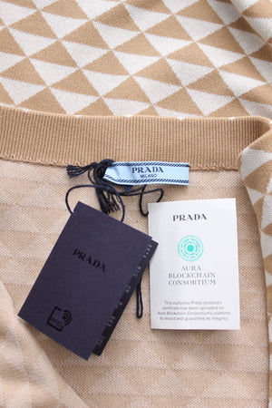 Prada Logo Jacquard Cotton-Knit Midi Skirt - Current Season