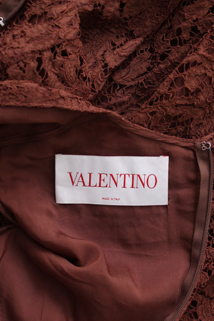 Valentino Garavani V-Logo Lace Midi Dress