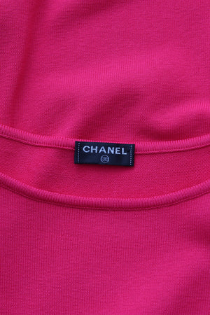 Chanel Gathered Stretch-Knit Mini Dress