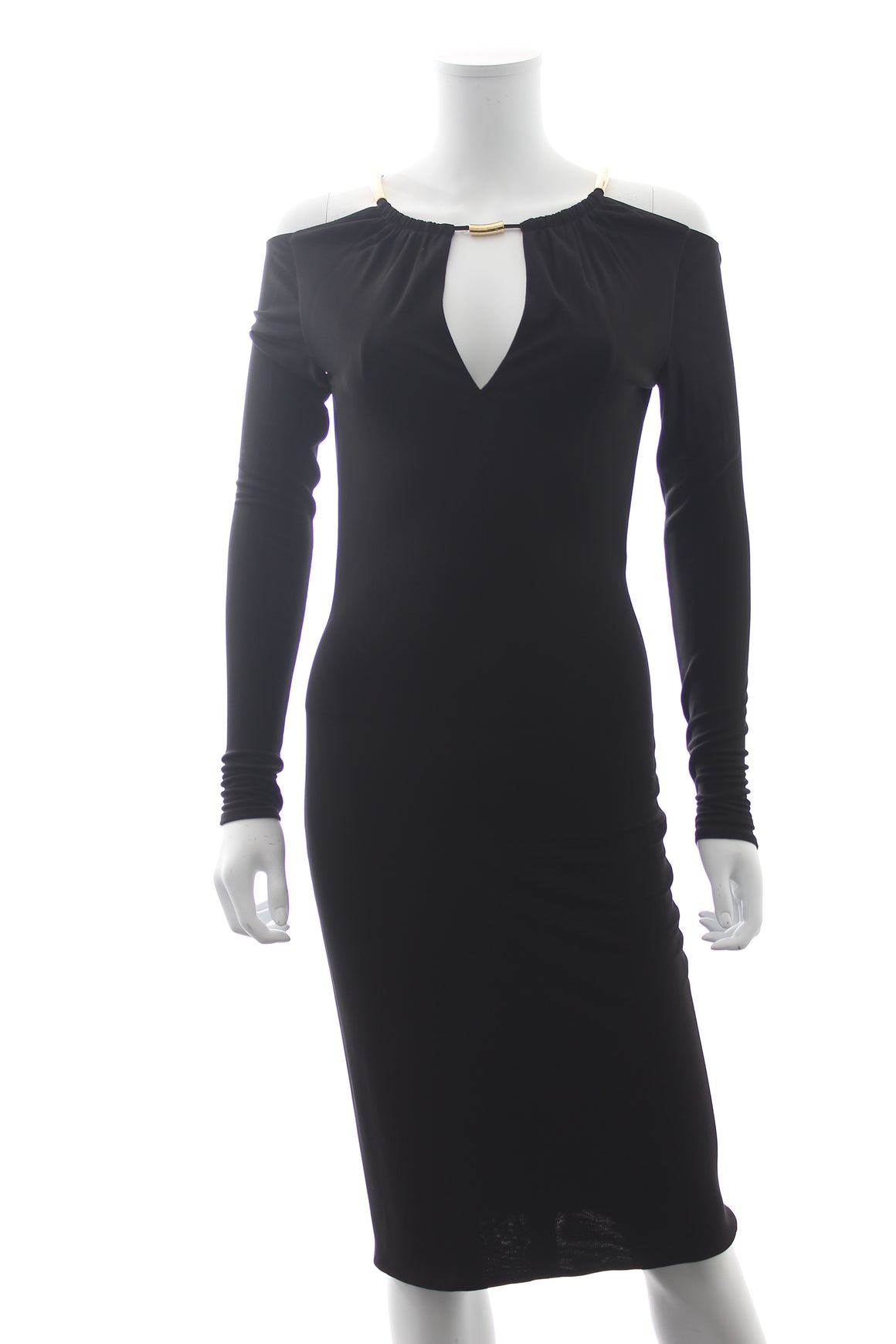 Versace Cutout Shoulder Stretch-Jersey Dress