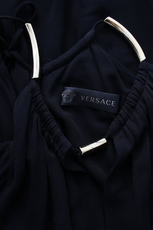 Versace Cutout Shoulder Stretch-Jersey Dress