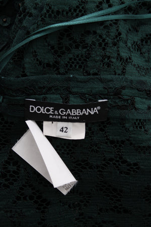 Dolce & Gabbana High-Neck Lace Mini Dress