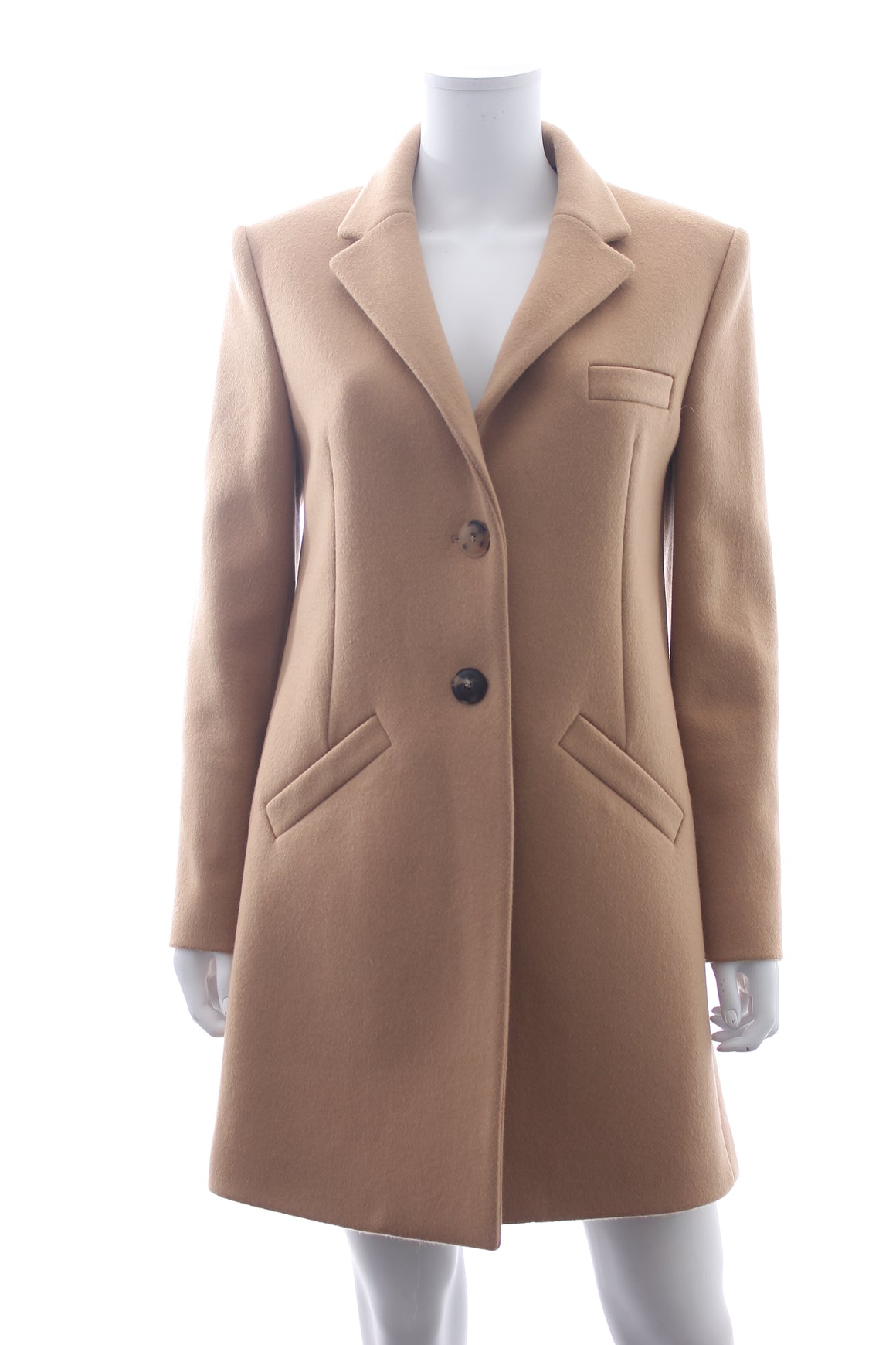 Balenciaga Wool-Blend Single Breasted Coat