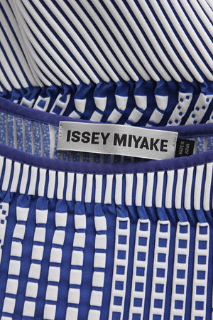 Issey Miyake Printed Pleated Sleeveless Top