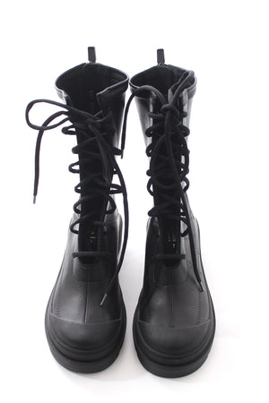 Dior Arcade Lace Up Stretch Leather Ankle Boots