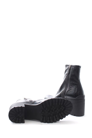 Miu Miu Faux Leather Patent Ankle Boots
