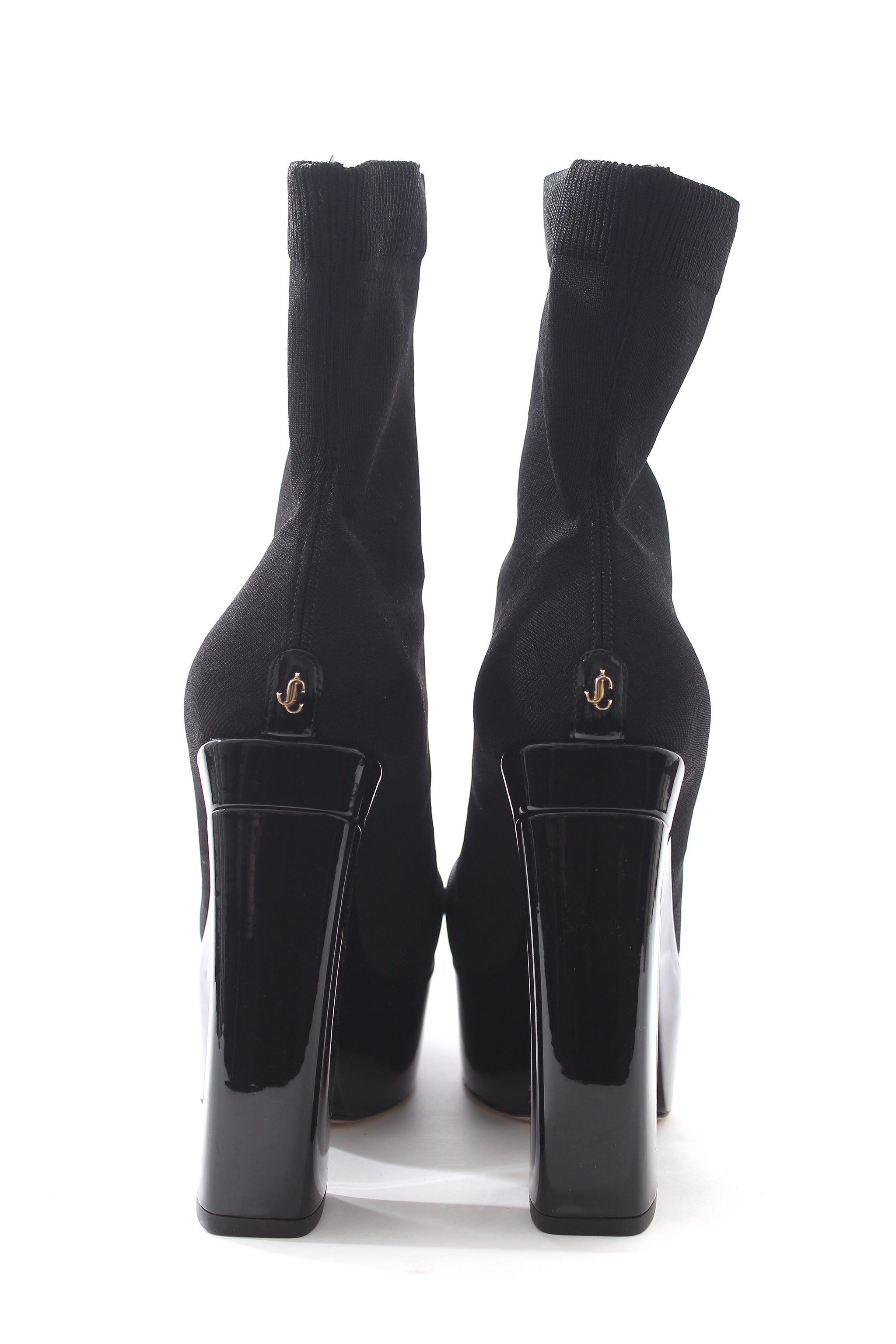 Square Toe In The Style Sock Boots Faux Leather Square Toe