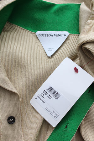 Bottega Veneta Ribbed-Knit Stretch-Silk Shirtdress