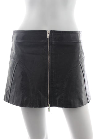Khaite 'Keene' Crinkled Patent Leather Mini Skirt