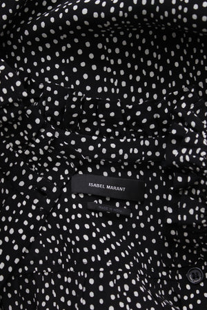 Isabel Marant 'Lamia' Polka Dot Printed Silk Blouse