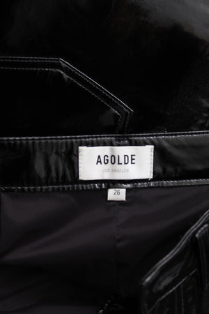 Agolde 'Liv' Recycled Patent Leather Mini Skirt