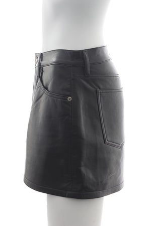 Agolde 'Liv' Recycled Leather Mini Skirt