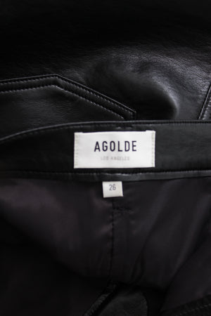 Agolde 'Liv' Recycled Leather Mini Skirt
