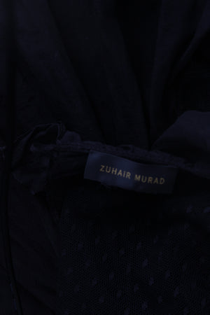 Zuhair Murad Embroidered Silk-Chiffon Blouse