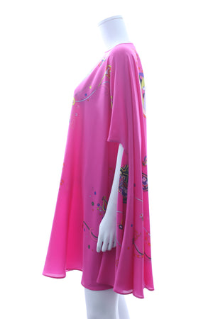 Pucci Fungo-Print Silk Capelet Dress - Current Season