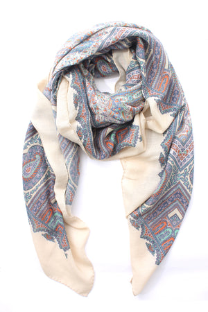 Etro Paisley Printed Wool and Silk-Blend Scarf