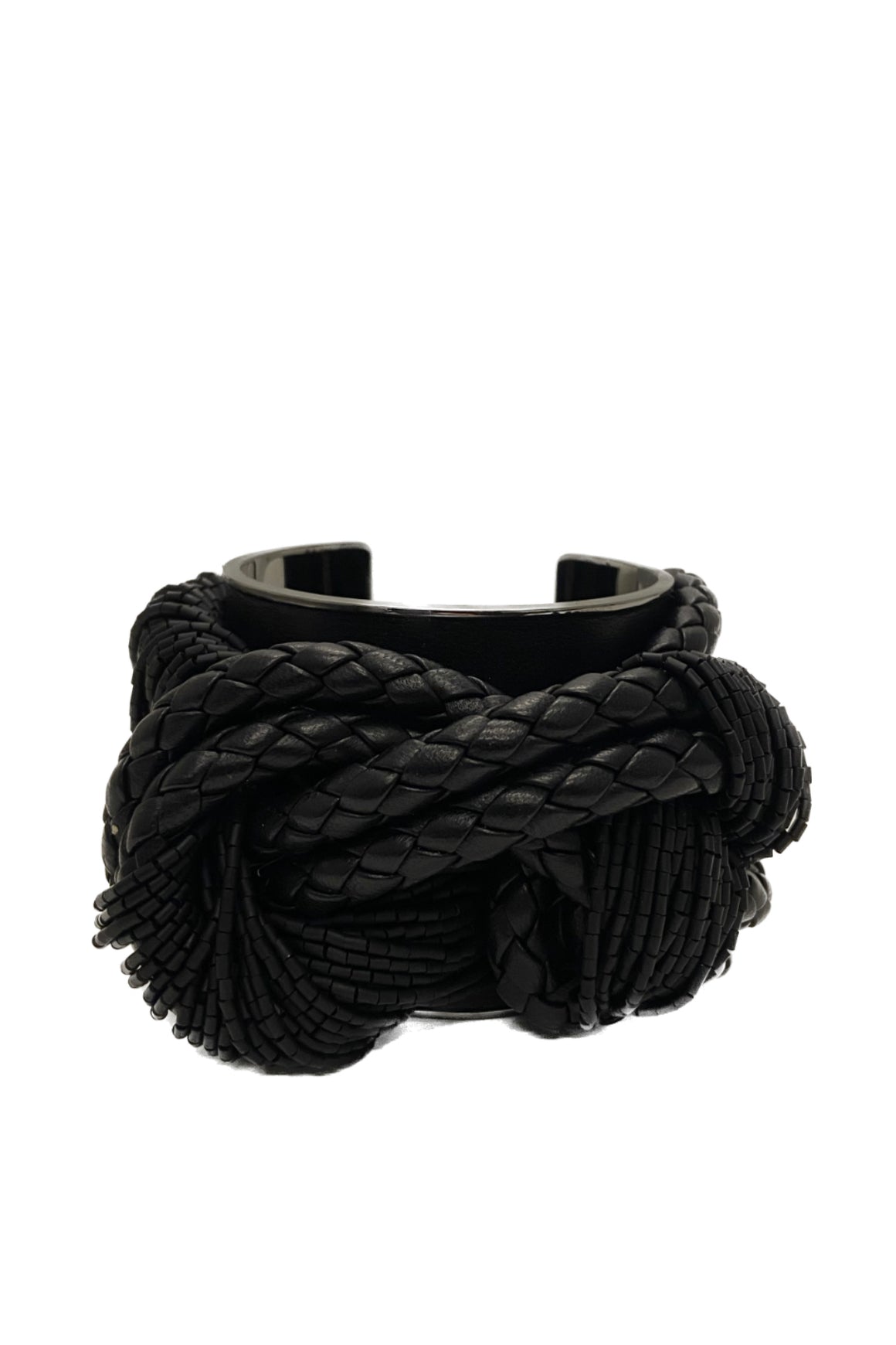 Tom Ford Beaded and Leather Braided Cuff Bracelet