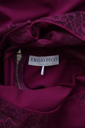 Emilio Pucci Lace-Panelled Stretch-Knit Dress