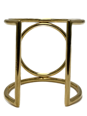Celine Gold-Tone Circle Cuff Bracelet