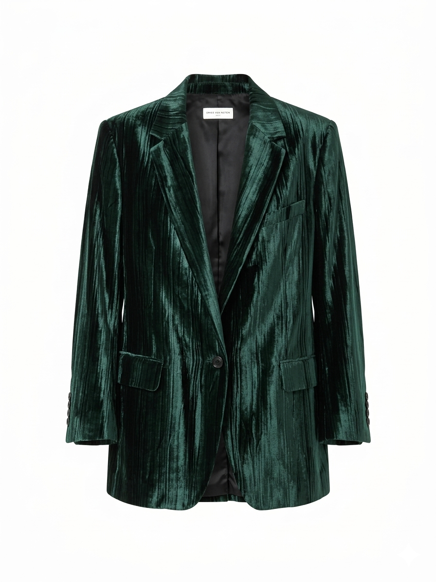 Dries Van Noten Textured Velvet Blazer