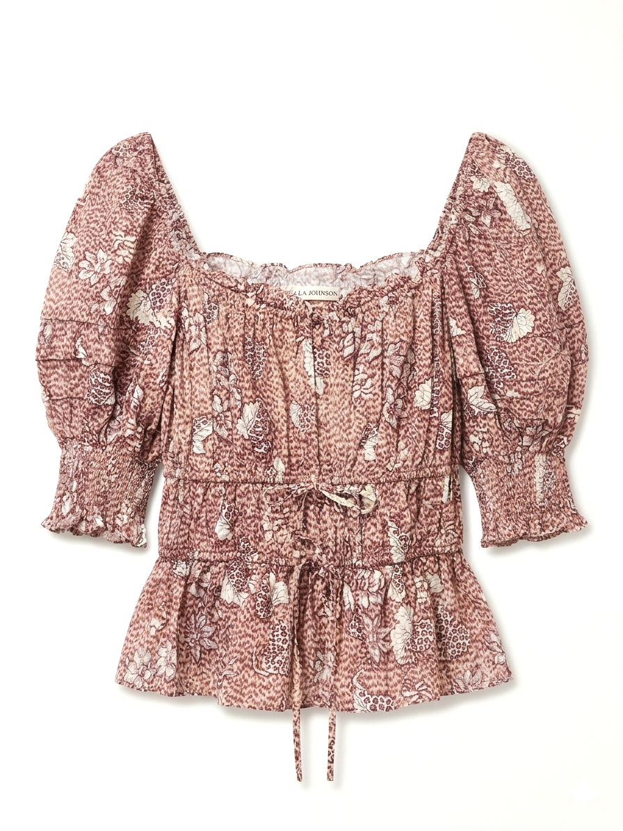 Ulla Johnson Kavi Printed Cotton-Blend Blouse