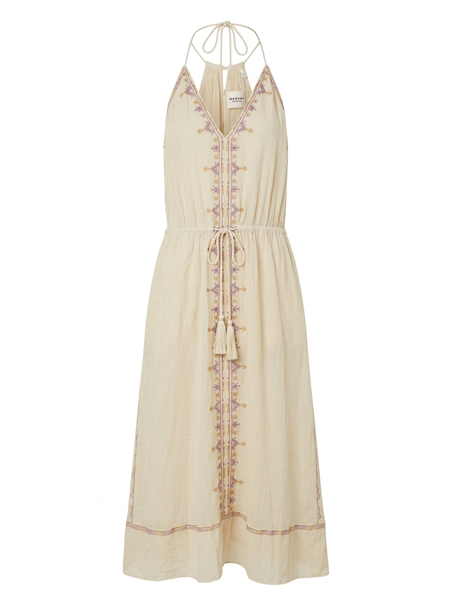 Isabel Marant Etoile Siana Embroidered Cotton-Gauze Midi Dress