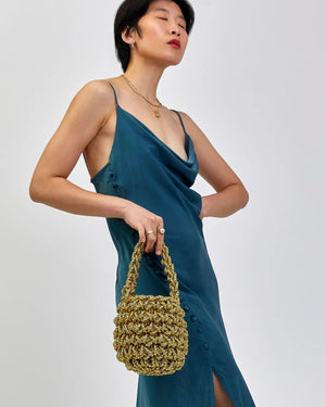 Isla de Gar Hive Metallic Cord Bag