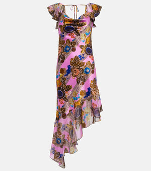 Rodarte Silk Chiffon Printed Dress