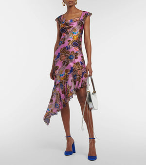 Rodarte Silk Chiffon Printed Dress