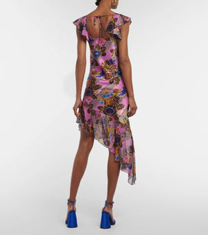 Rodarte Silk Chiffon Printed Dress