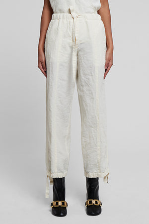 Jil Sander Linen and Cotton-Blend Drawstring Trousers